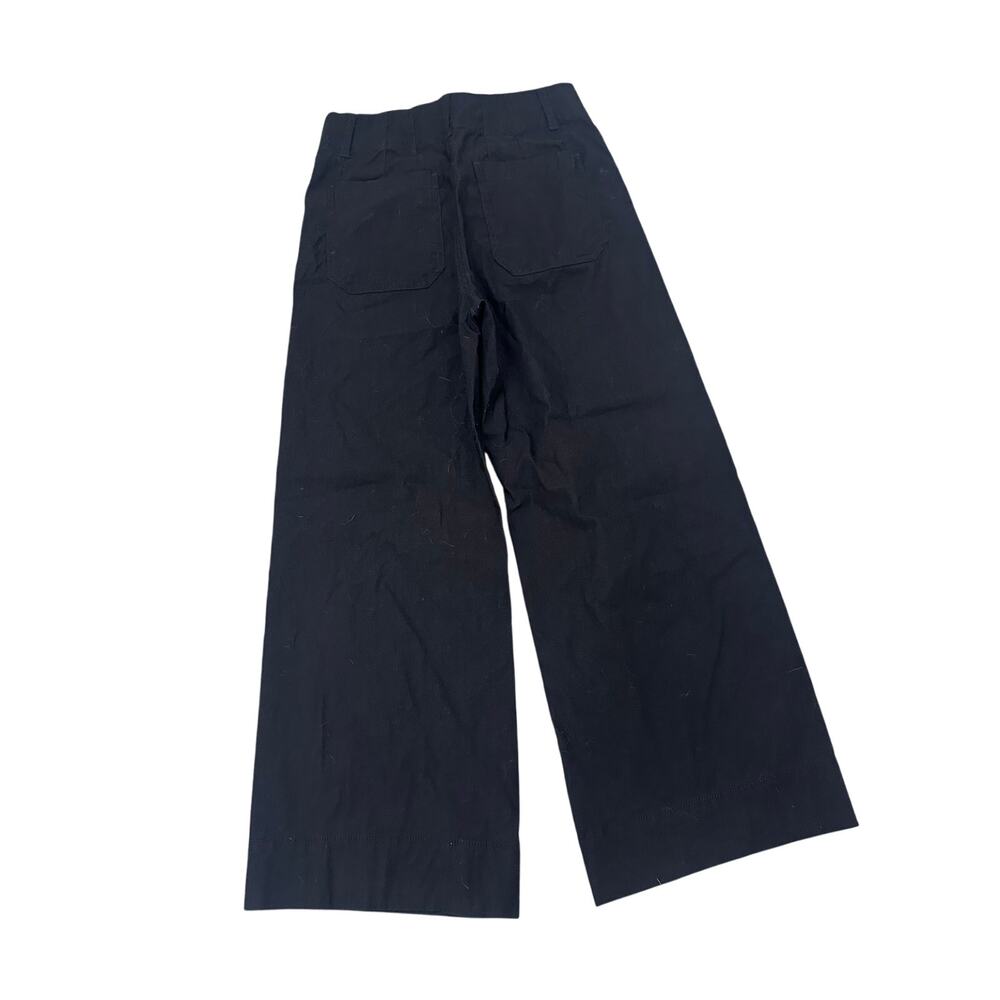 Maeve Anthropologie The Colette Cropped Wide Leg Pants Black Magic Fabric 29 - Picture 8 of 8